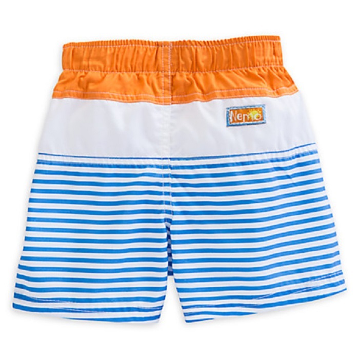 DISNEY STORE FINDING NEMO BABY STRIPED SWIM TRUNKS SUPER CUTE NEMO APPLIQUE NWT