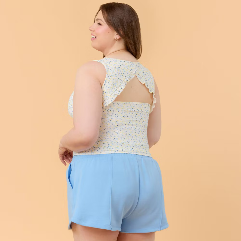 Blogilates Women Mommy & Me Marshmallow Dolphin Shorts – Medium Blue 1X