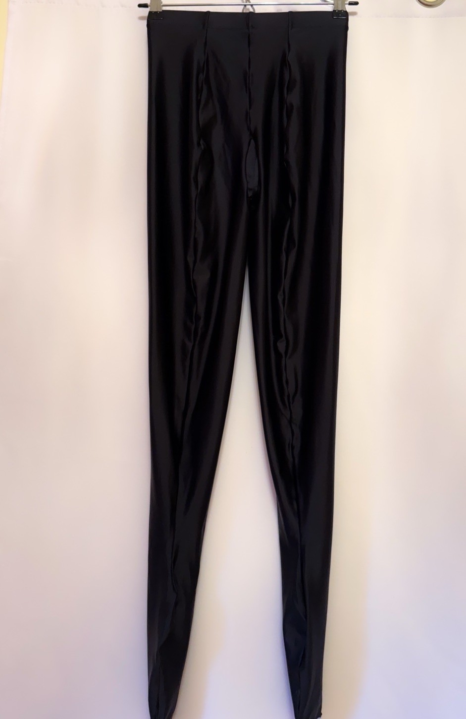 Sz Small Fashion Nova Womens Footed Black Leggings Inseam 27”-33” From Mexico