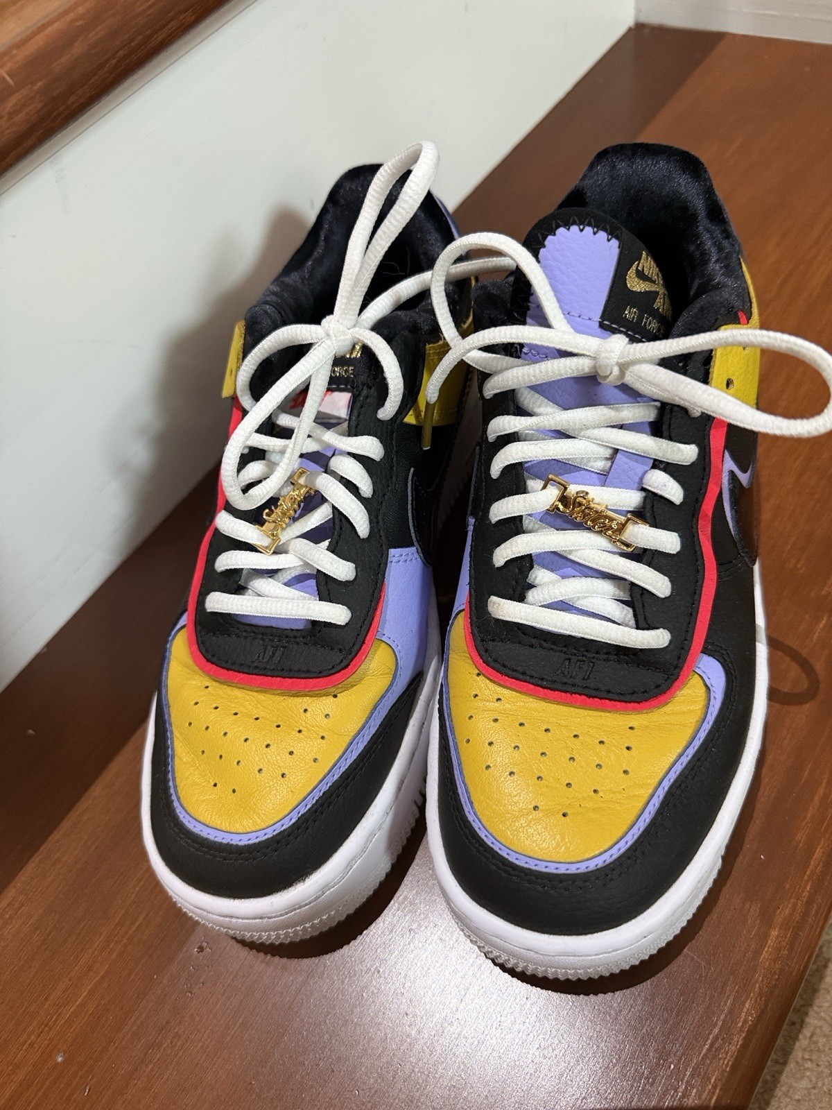 Nike Air Force 1 Shadow Low Leather Colorblock Dark Sulfur DO6114-700
