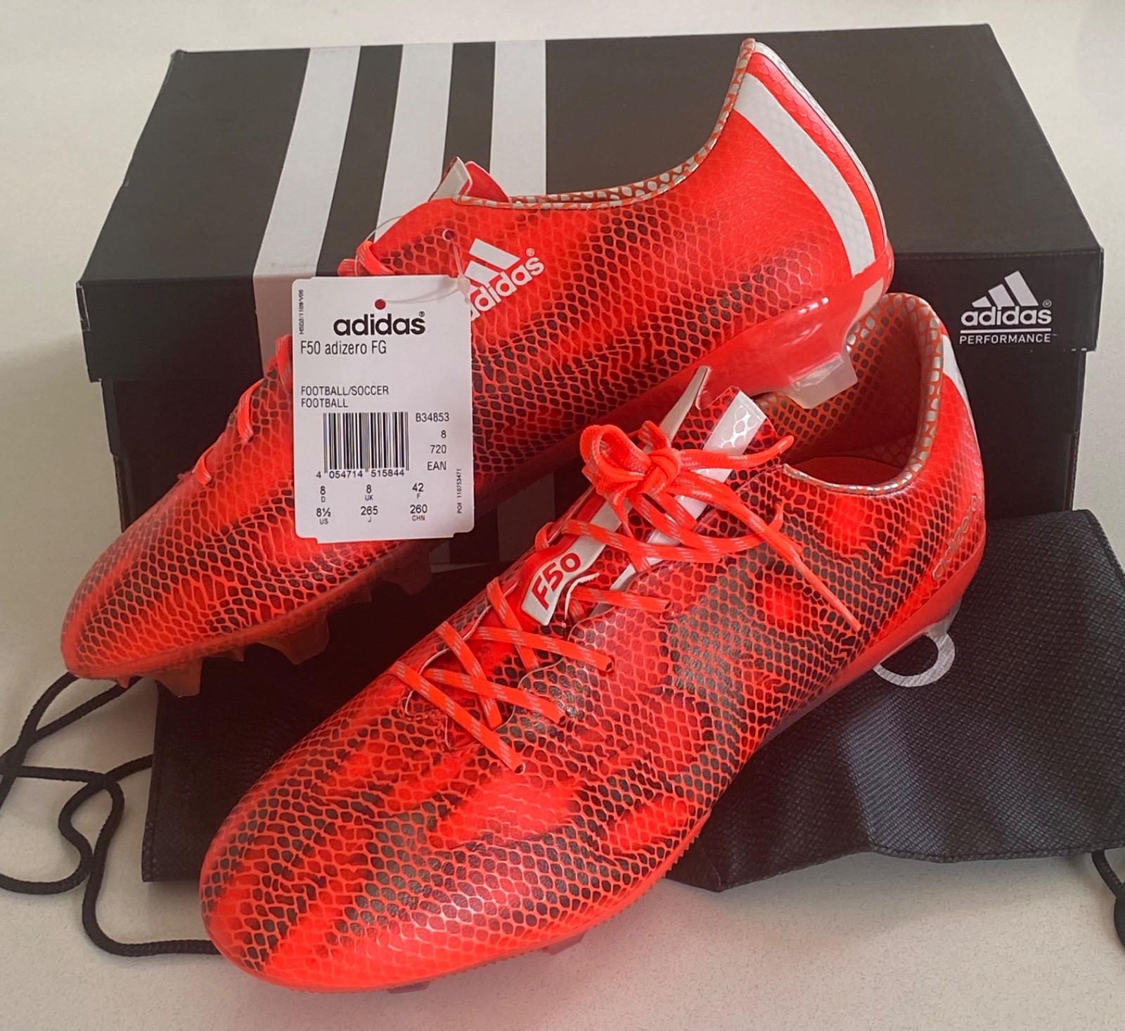 2015 ADIDAS F50 ADIZERO FG FOOTBALL BOOTS SOCCER CLEATS PREDATOR MERCURIAL UK 8