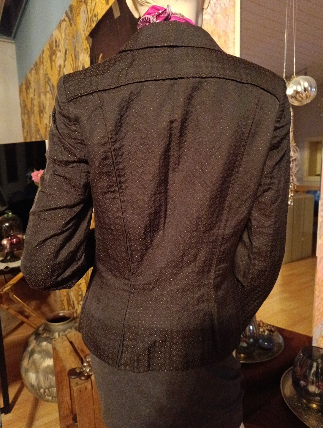 Blazer jacket festive Apanage 36 38 S suit classy gold buttons business