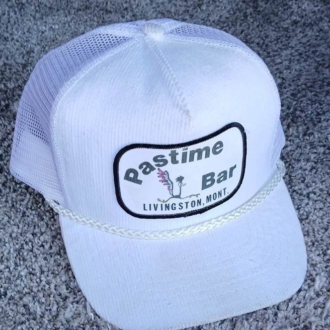OTTO White Trucker Hat Mesh Back Adjustable One Size “Pastime Bar” Patch