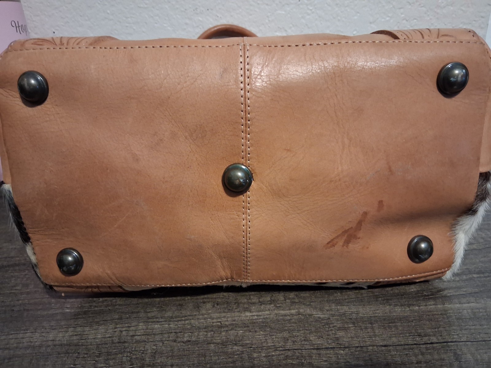 STS Ranchwear Sansa Satchel Cowhide and Tooled Leather *NO CROSSBODY STRAP*
