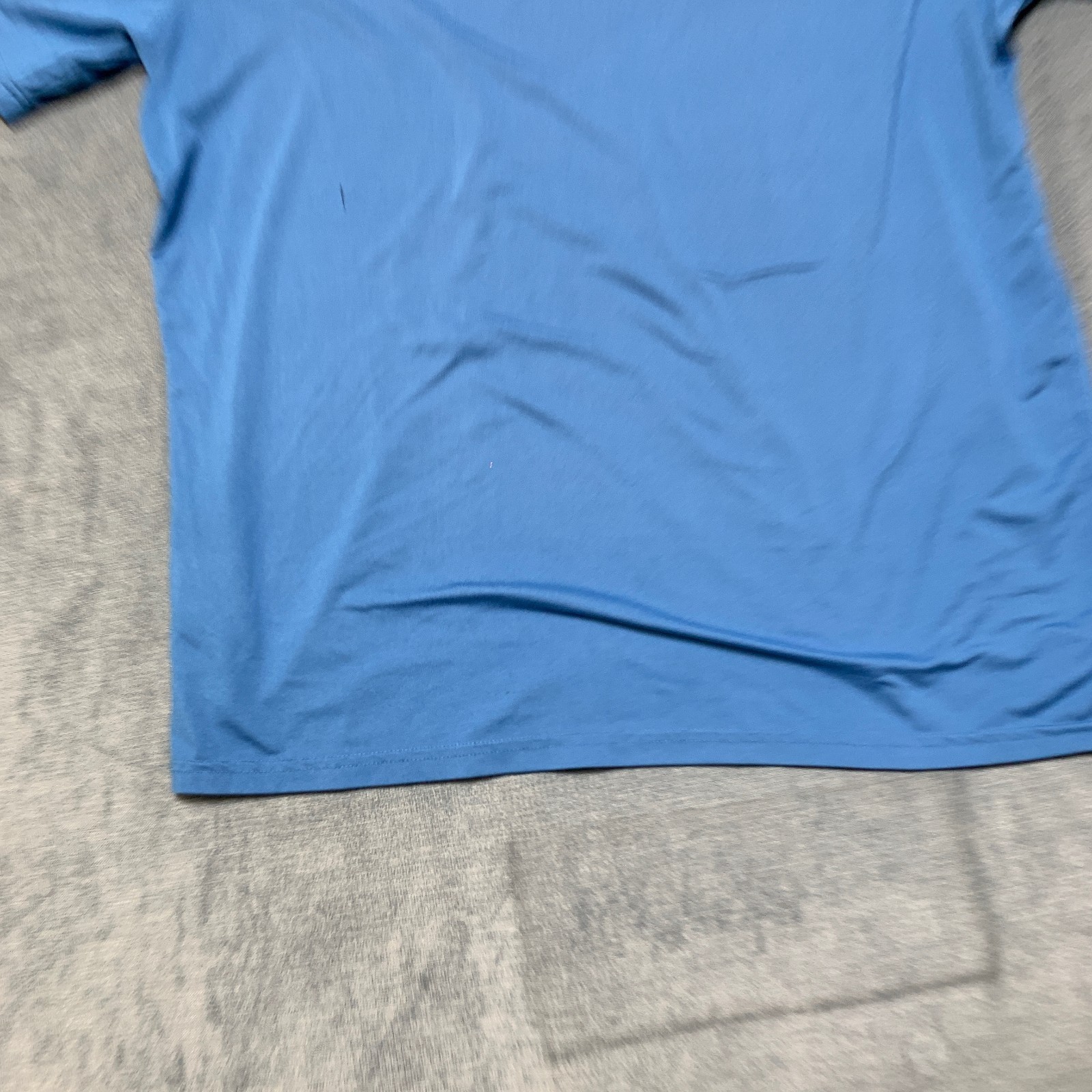 Gerry Performance Polo Shirt Men Medium Blue Brushed Knit Golf Tennis Pullover