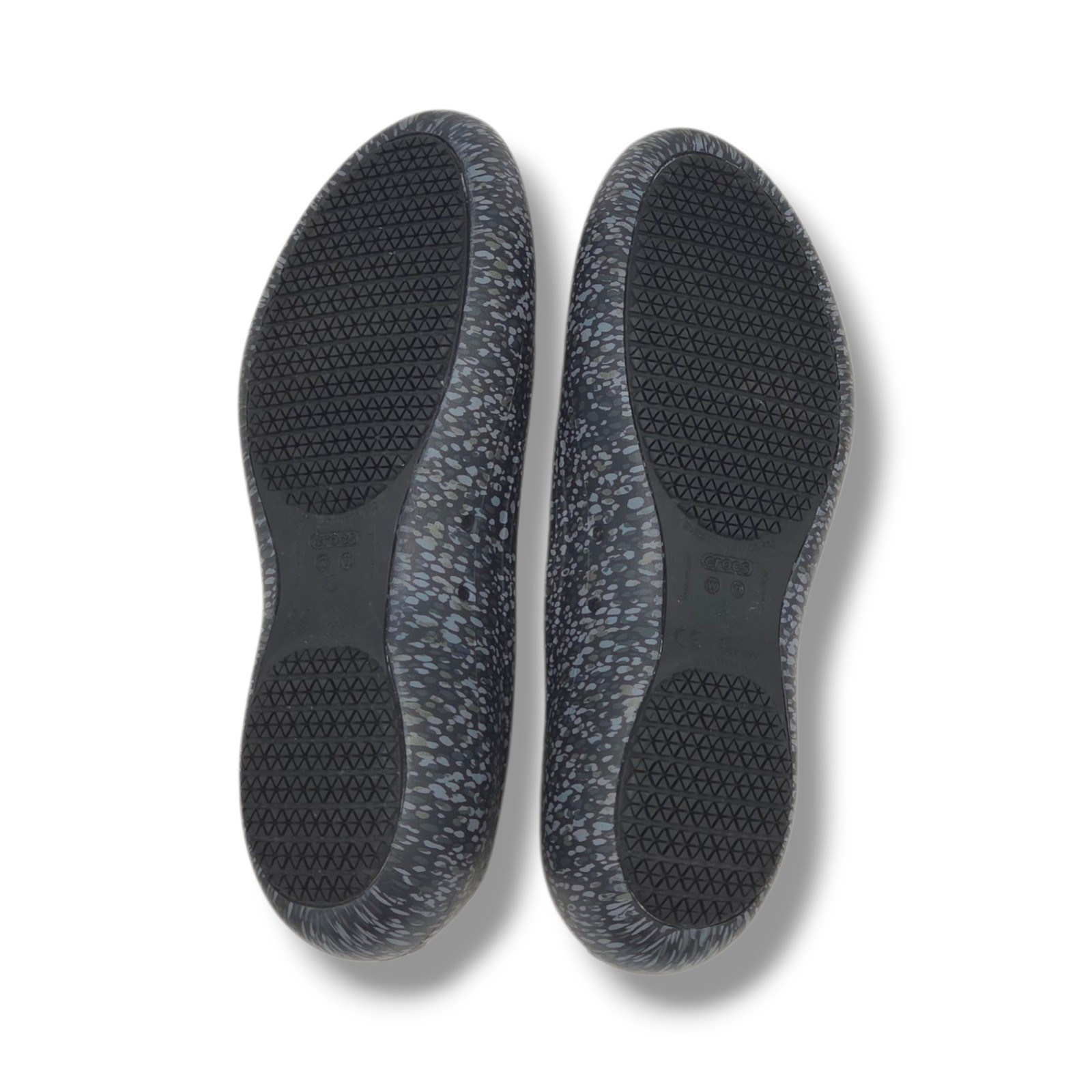 Crocs at Work Flats Womens 11 Black Dots Slip Resistant