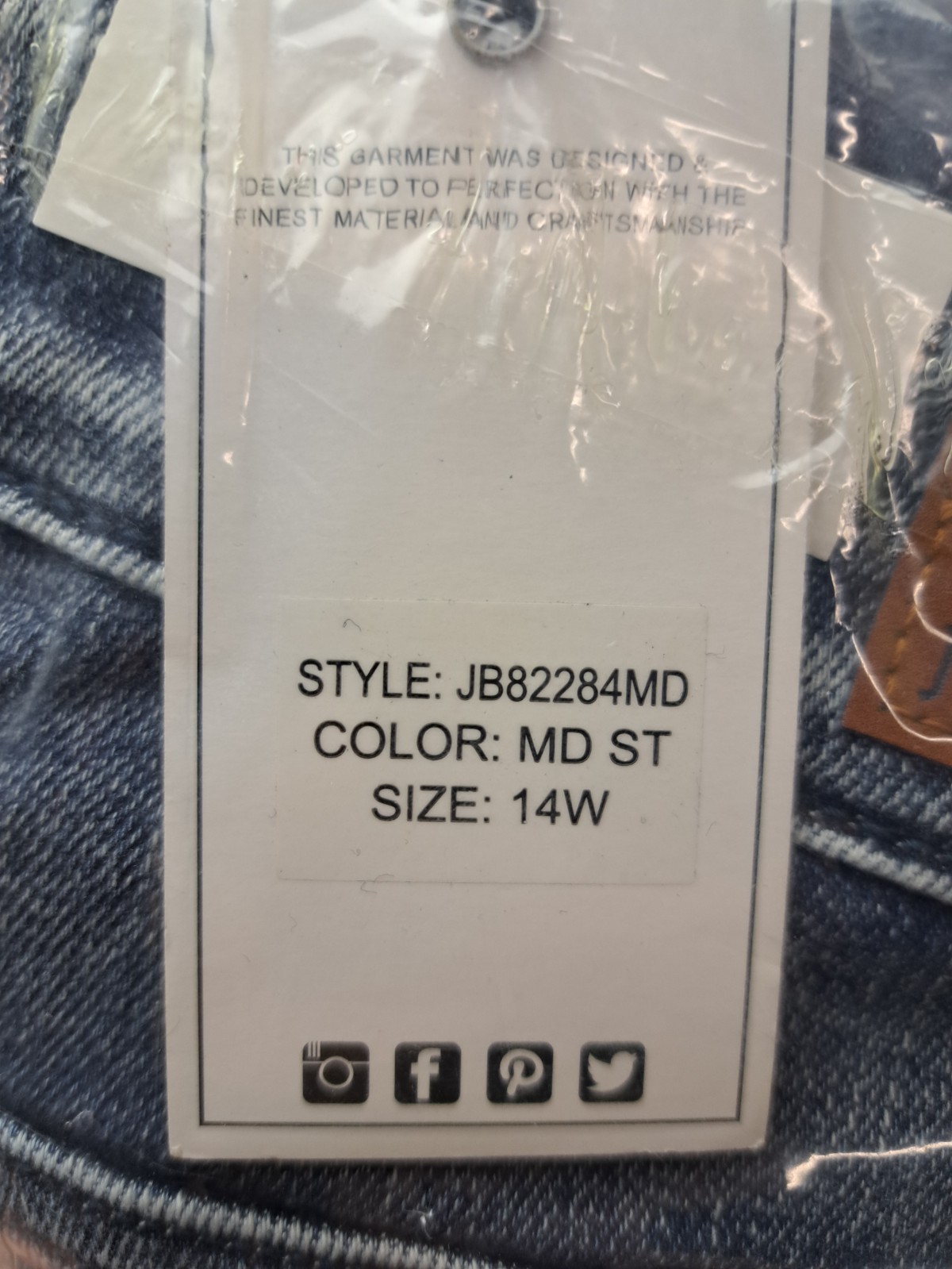 Judy Blue Women’s High Rise Destroyed Boyfriend Jeans, Size 14W