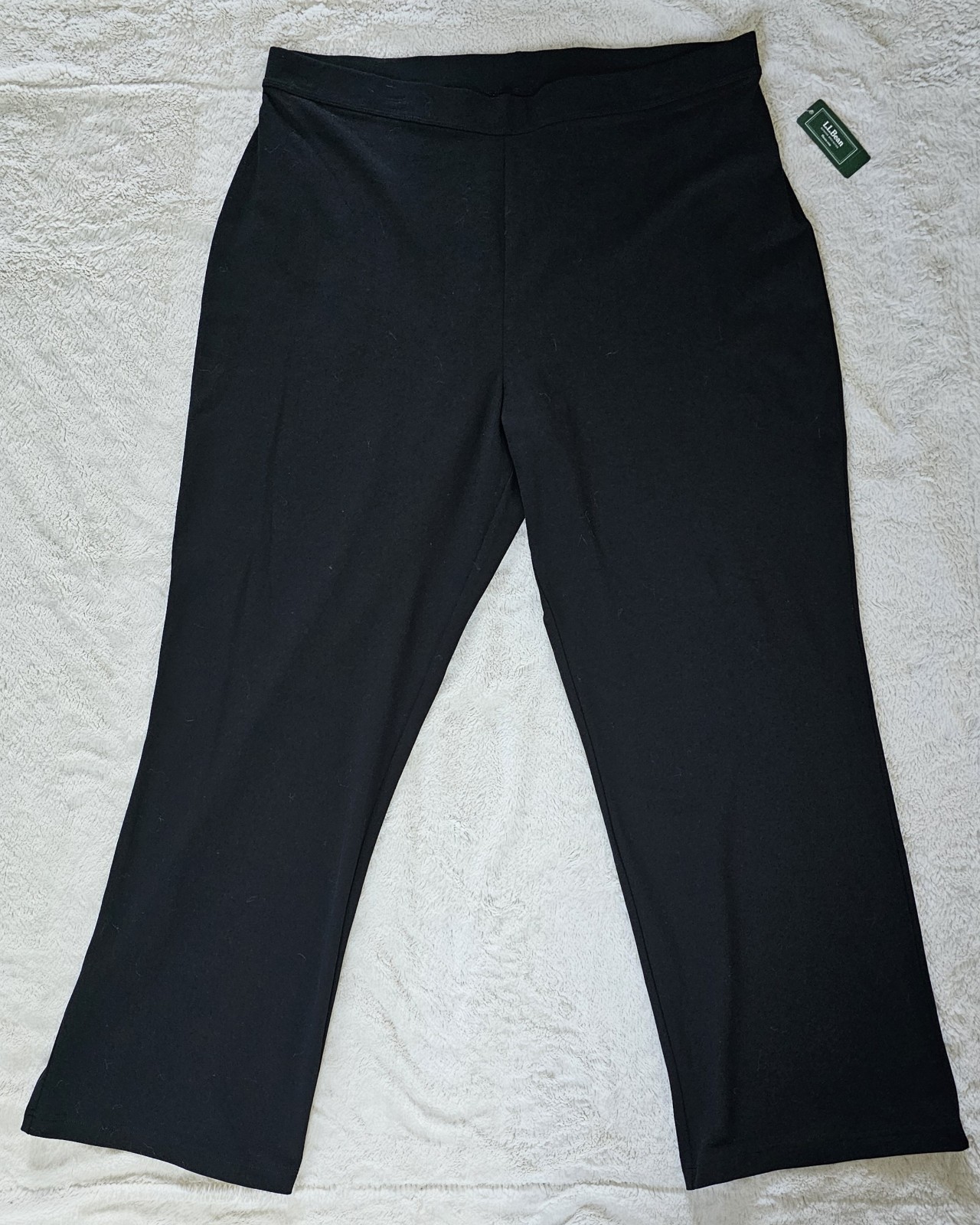 LL Bean Women’s Perfect Fit Bootcut Pant Black sz 1X Reg NWT