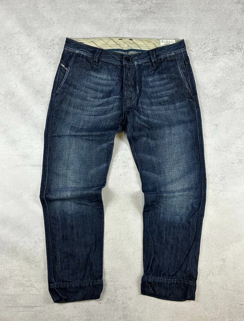 Diesel Mayar Blue Denim Straight Pants Jeans W36 L32 Button Fly