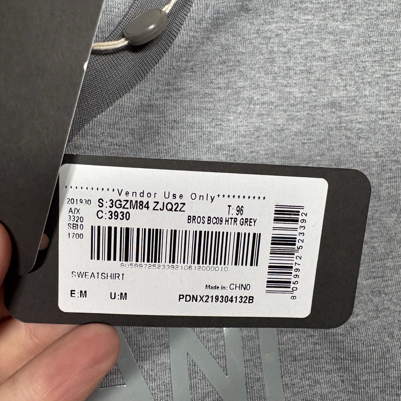NWT Armani Exchange A|X Logo Crewneck Sweatshirt Gray Men’s Size Medium