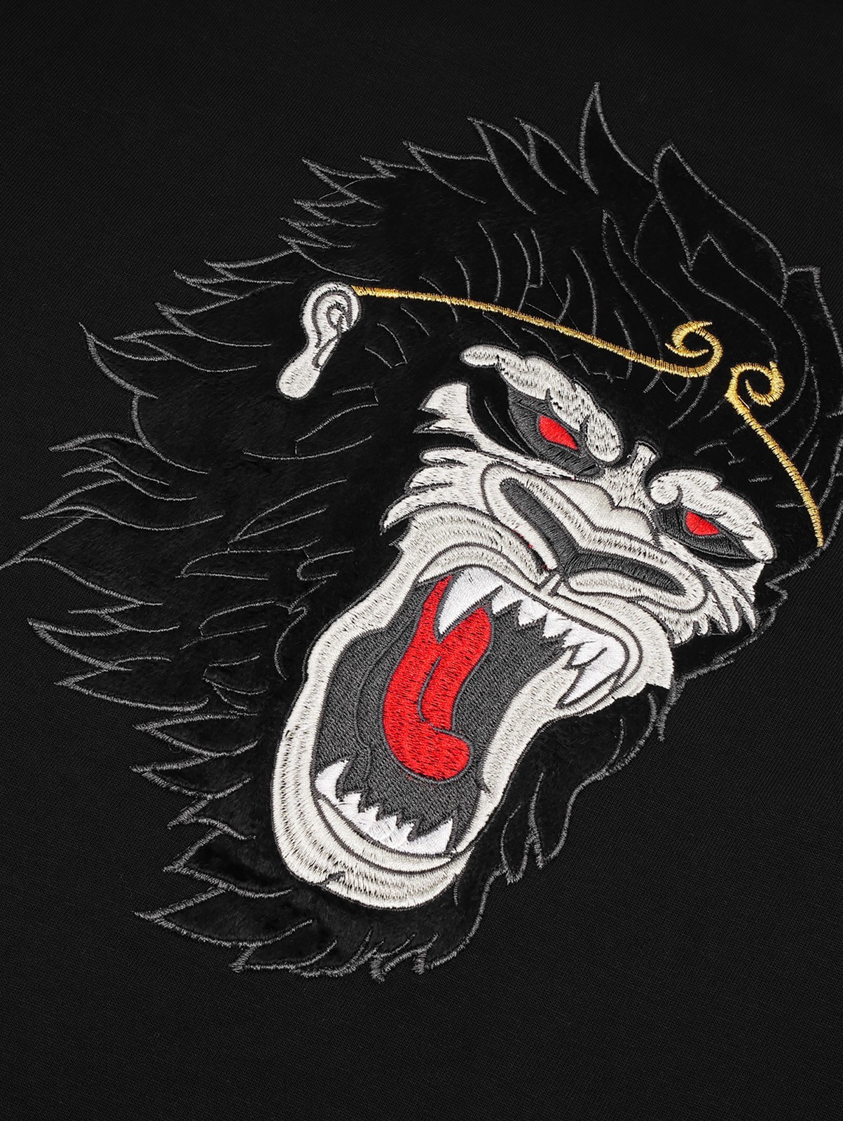 Niepce Men’s Raging Monkey Embroidery Tee Japanese Streetwear T-Shirt