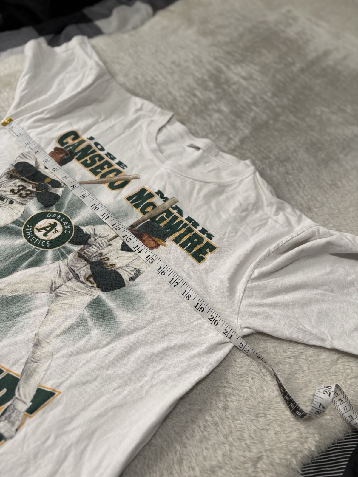 VTG 90s MLB Oakland Athletics Jose Canseco Mark McGwire 2XL Shirt Short Sleeve