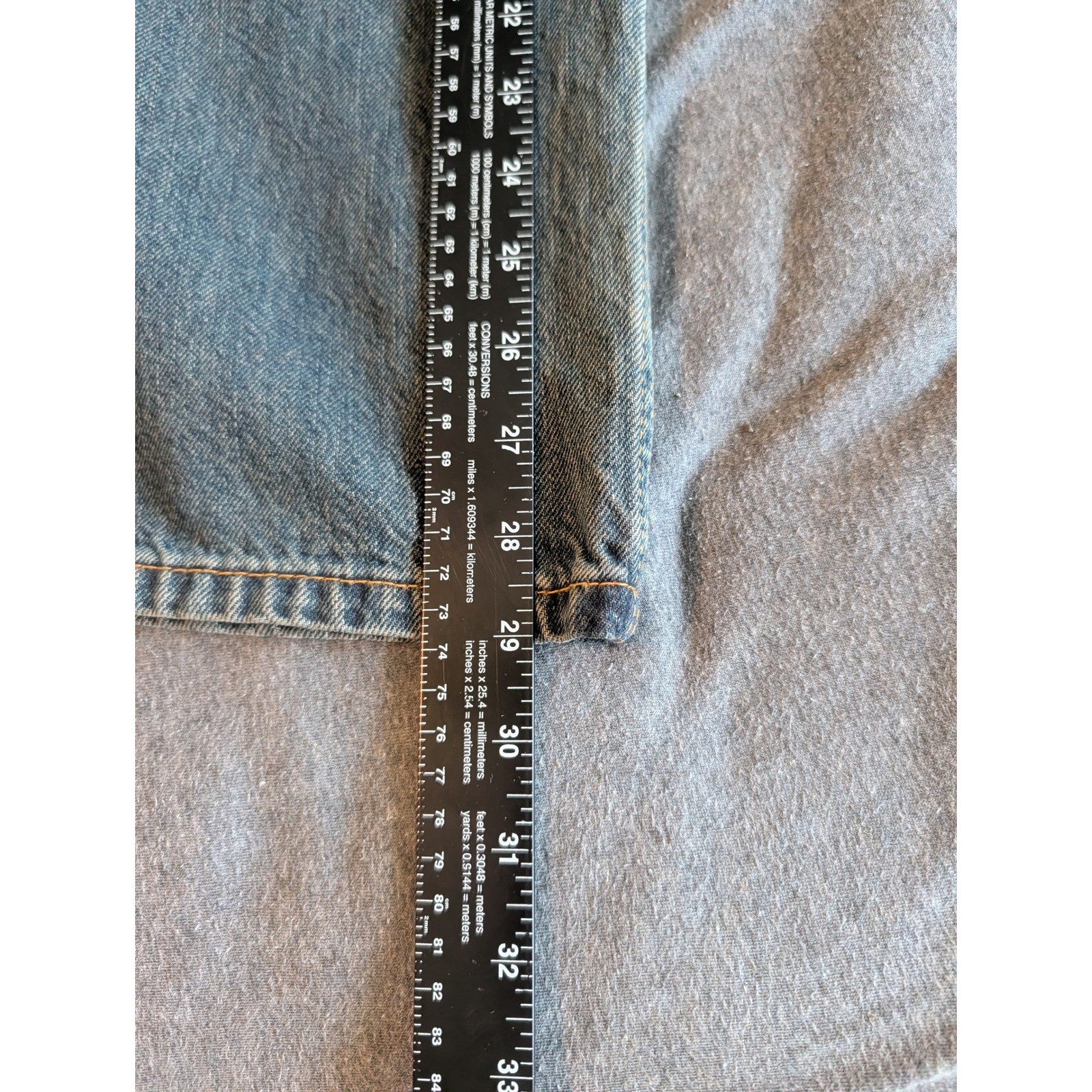 Levis 555 Relaxed Straight Leg Jeans Mens 42×32 Medium Wash Blue Denim