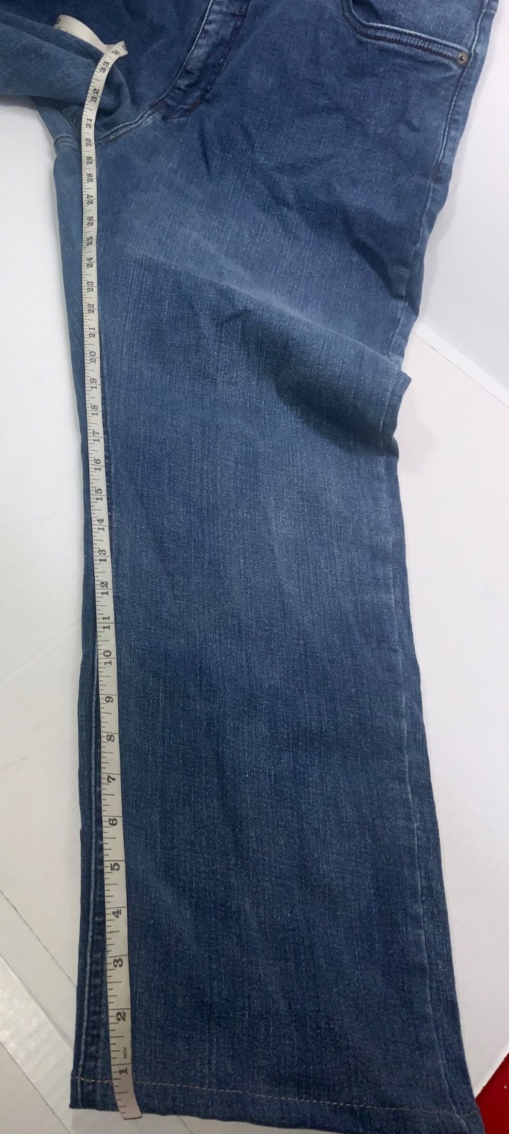 URBAN STAR Str. leg RELAXED fit Jeans 38 x 30” L (hemmed) Dark Blue / Med Blue