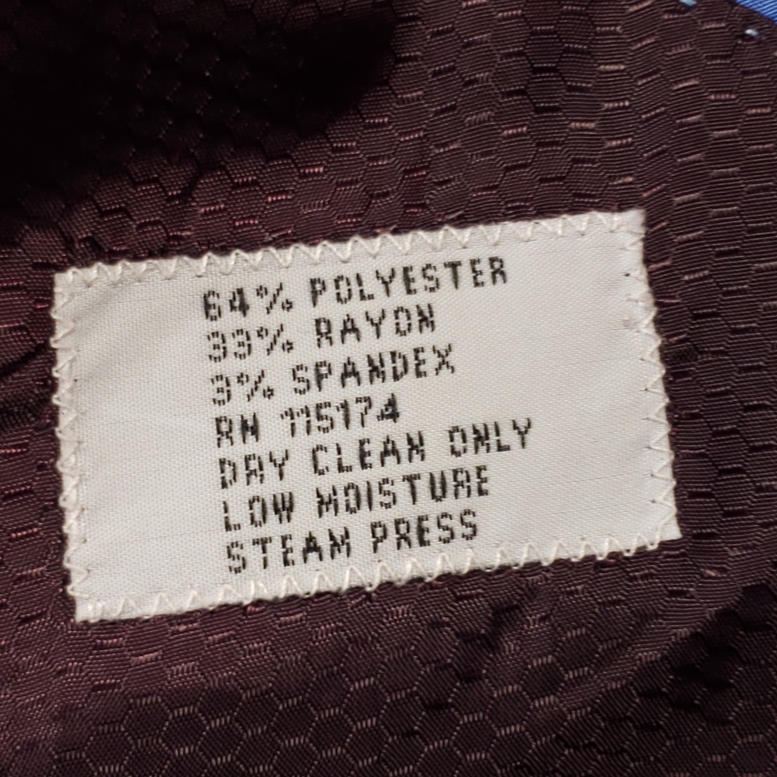 Lineage Sport Coat Men’s 46R Burgundy Two Button Double Vented Stretch Blazer