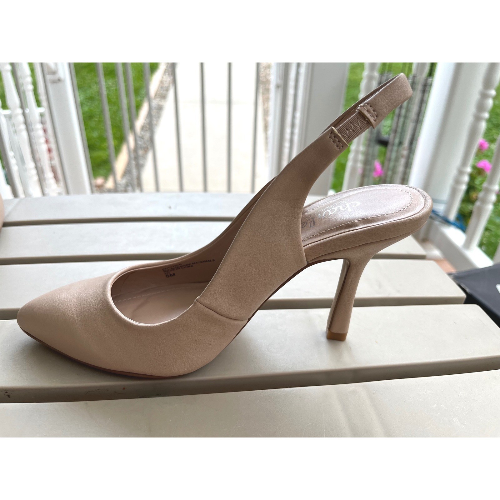 Charles by Charles David Impower Nude Smooth Slingback Pumps Heels 5M