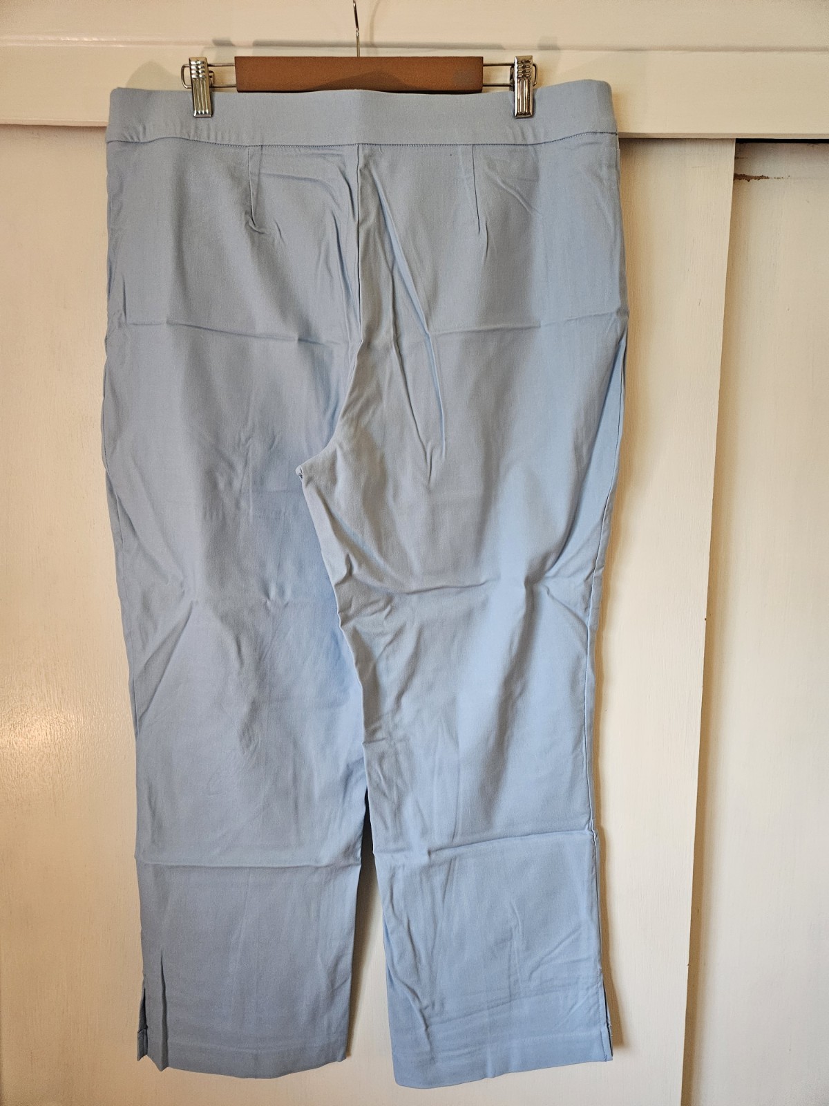 Counterparts Women’s Straight Leg Pull On Trousers Size XL Powder Blue Hi Rise