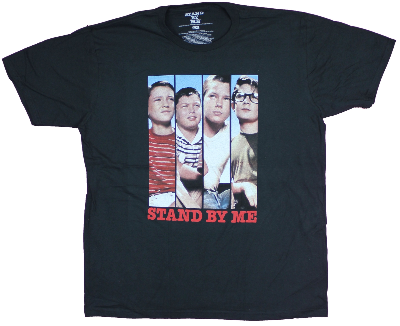 Stand By Me Adult New T-Shirt – Cast Panels Collage Pic