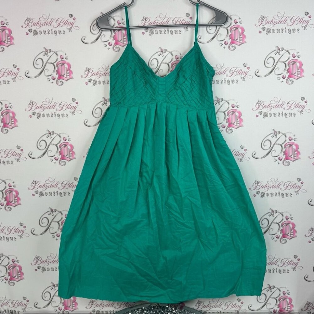 Calvin Klein dress pleated bustier style tank mini dress Teal Casual Dress