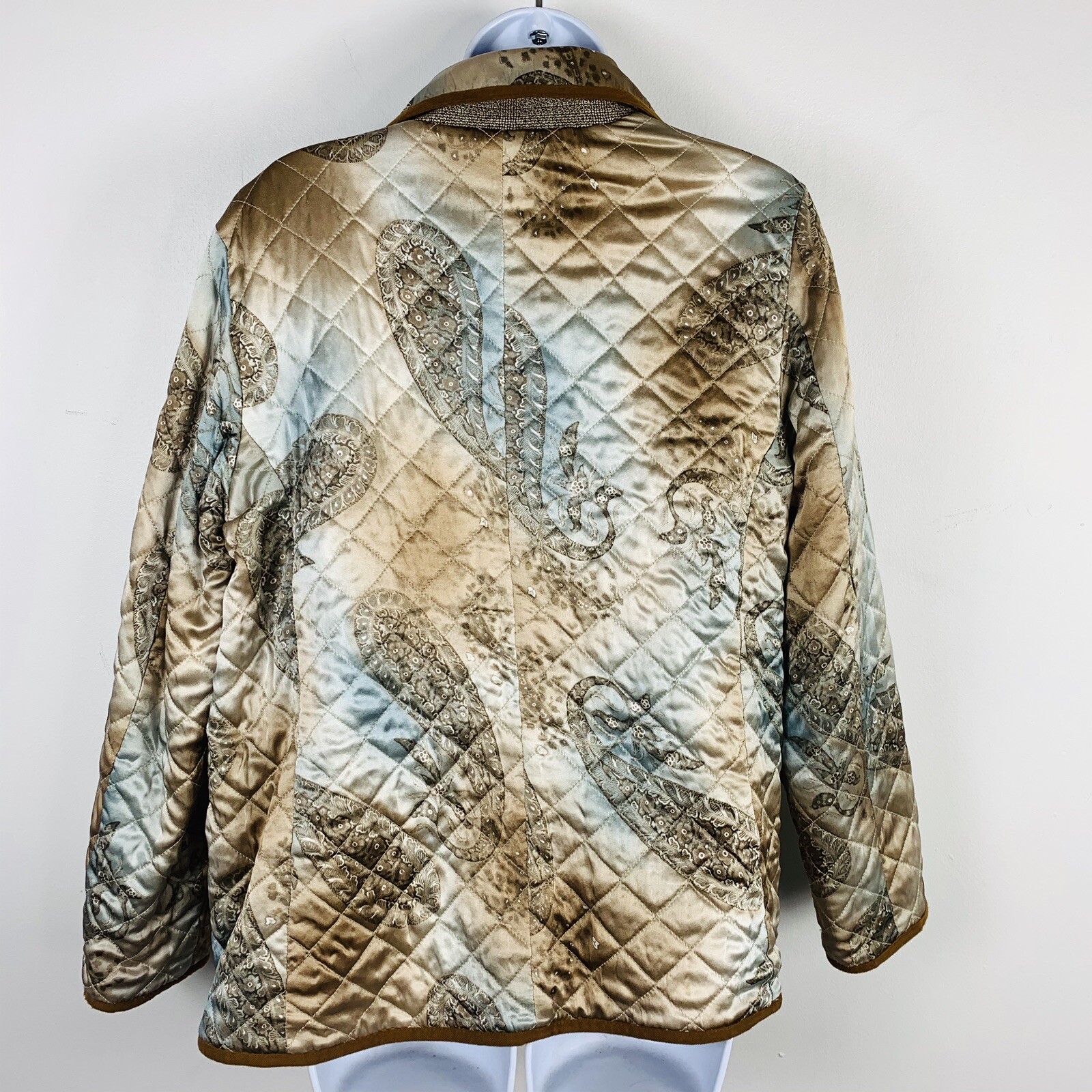 Harvé Benard Reversible Jacket Sz 10 Quilted Zip Up Animal Print Plaid VINTAGE