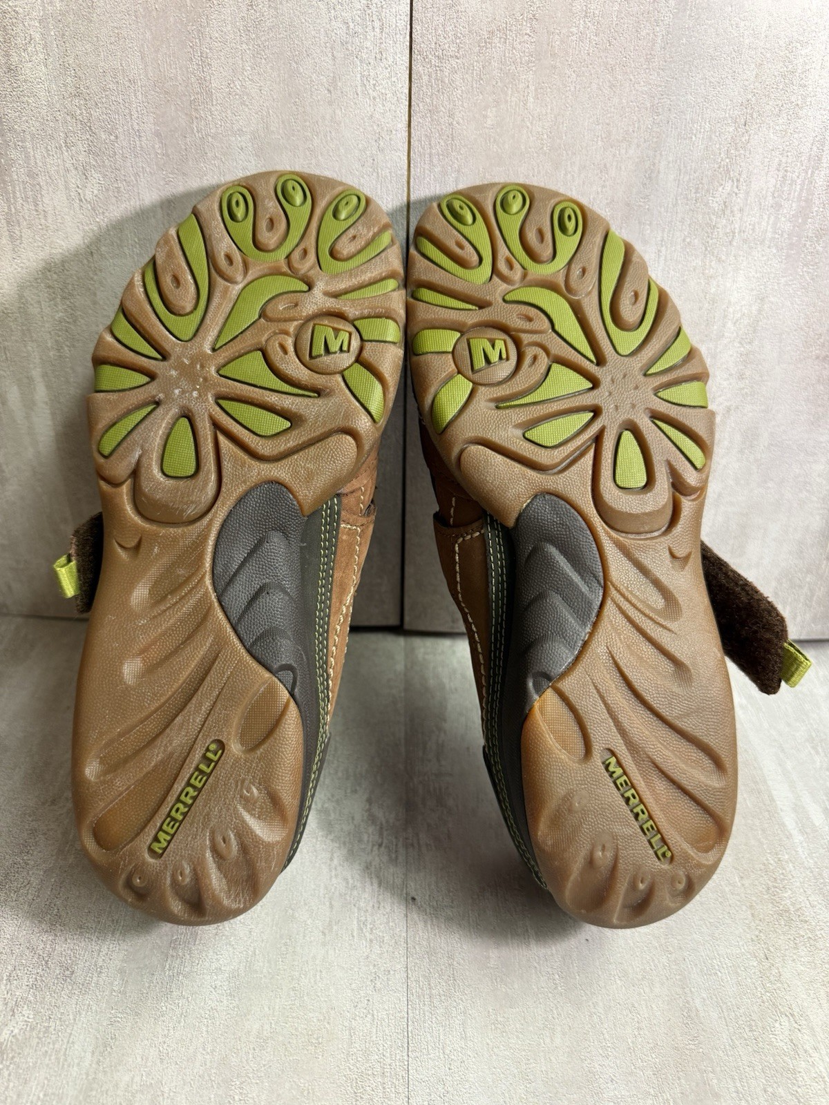 Merrell Women’s Mimosa Emme Cocoa Brown Leather Mary Jane Flat Shoes Size 8.5