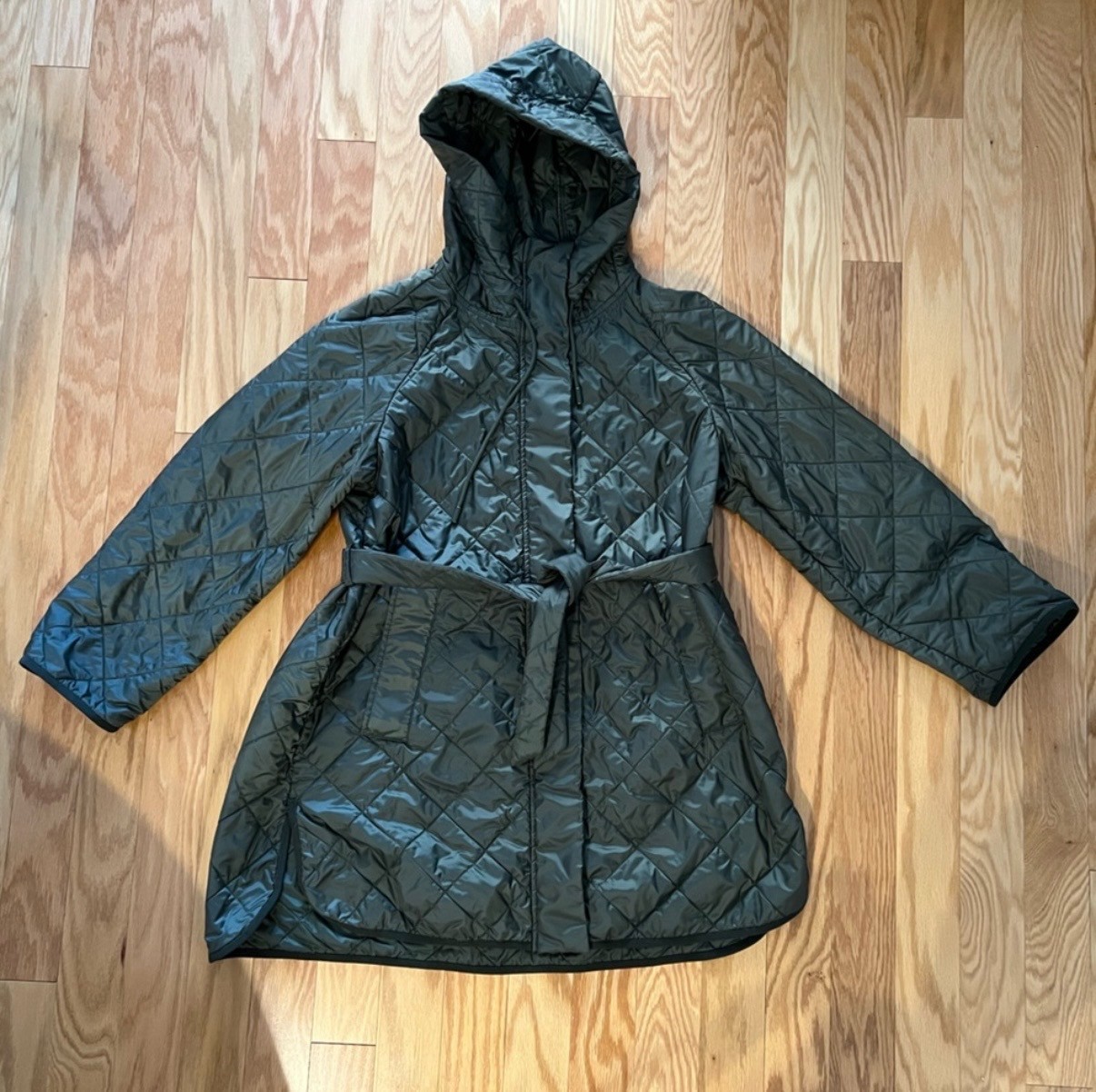 Olive green hooded WEEKEND Max Mara jacket, Size 10, Good condition