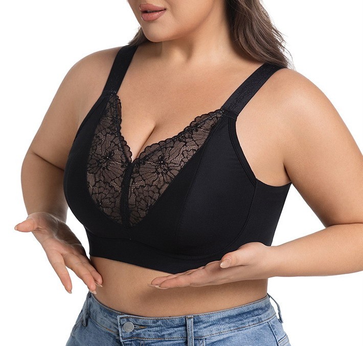 Women Bras Full coverage Seamless Lace Push up Thin Plus size Underwear 20781