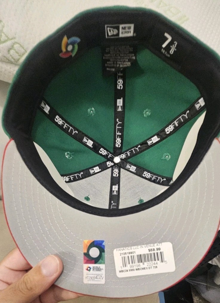 New Era 59FIFTY Mexico Fitted Baseball Cap Green/Red Men’s Size 7 3/8