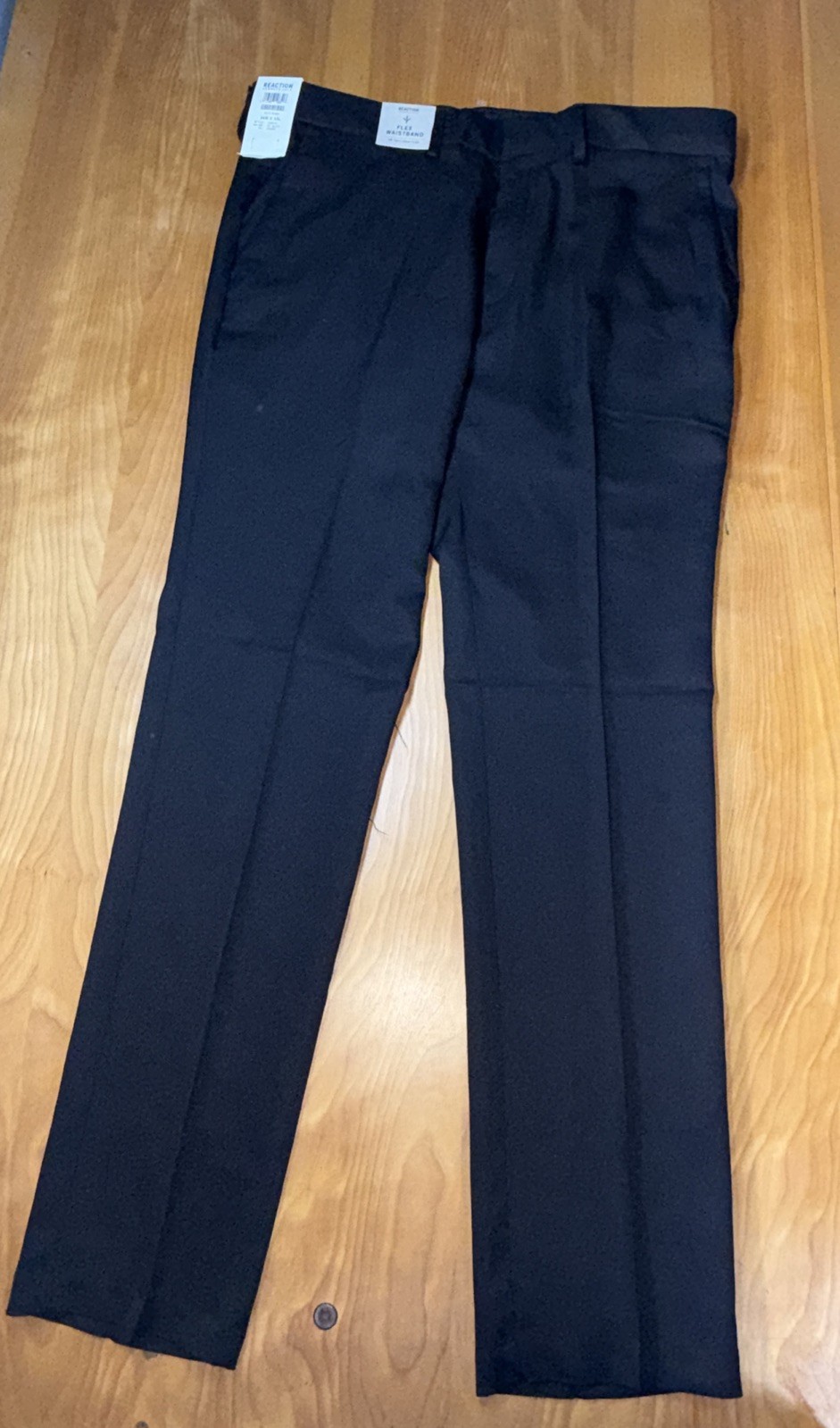 NWT Kenneth Cole Reaction Dress Pants Mens 36×32 Black Skinny Fit Stretch