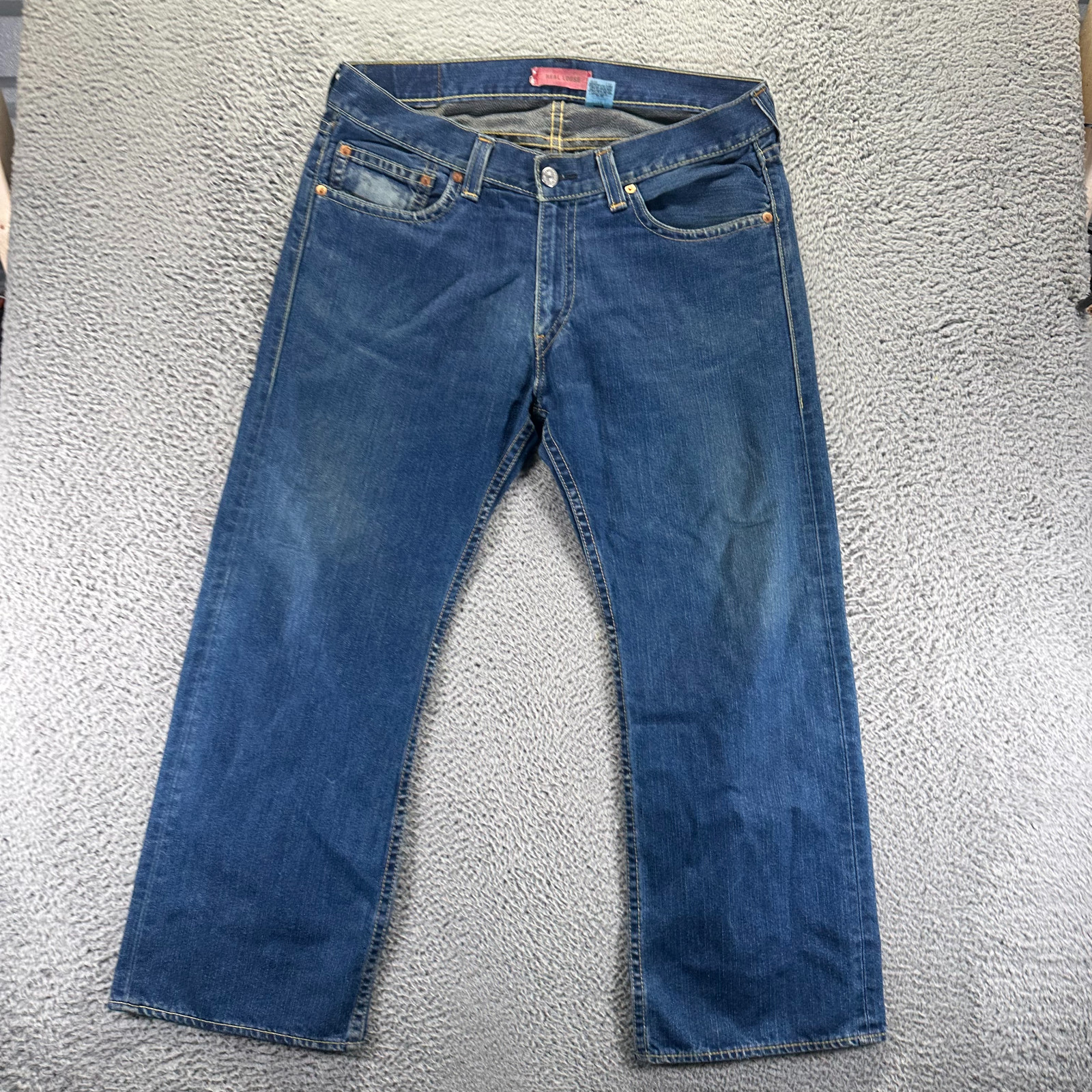 Vintage Levi’s Type 1 Jeans Mens 38×30 Blue Cotton Denim Straight Loose Baggy