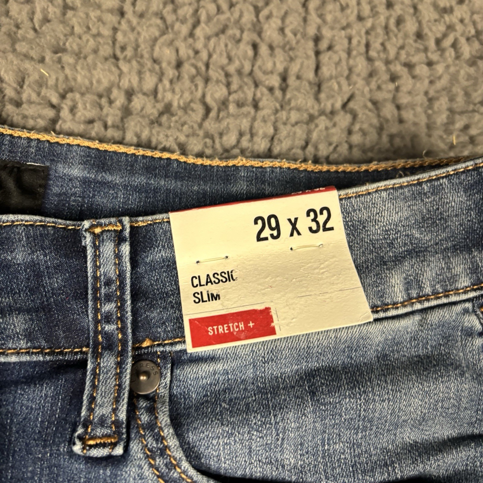 Express Mens Jeans ACTUAL 31×32 Classic Slim Stretch Blue Denim TAG 29×32