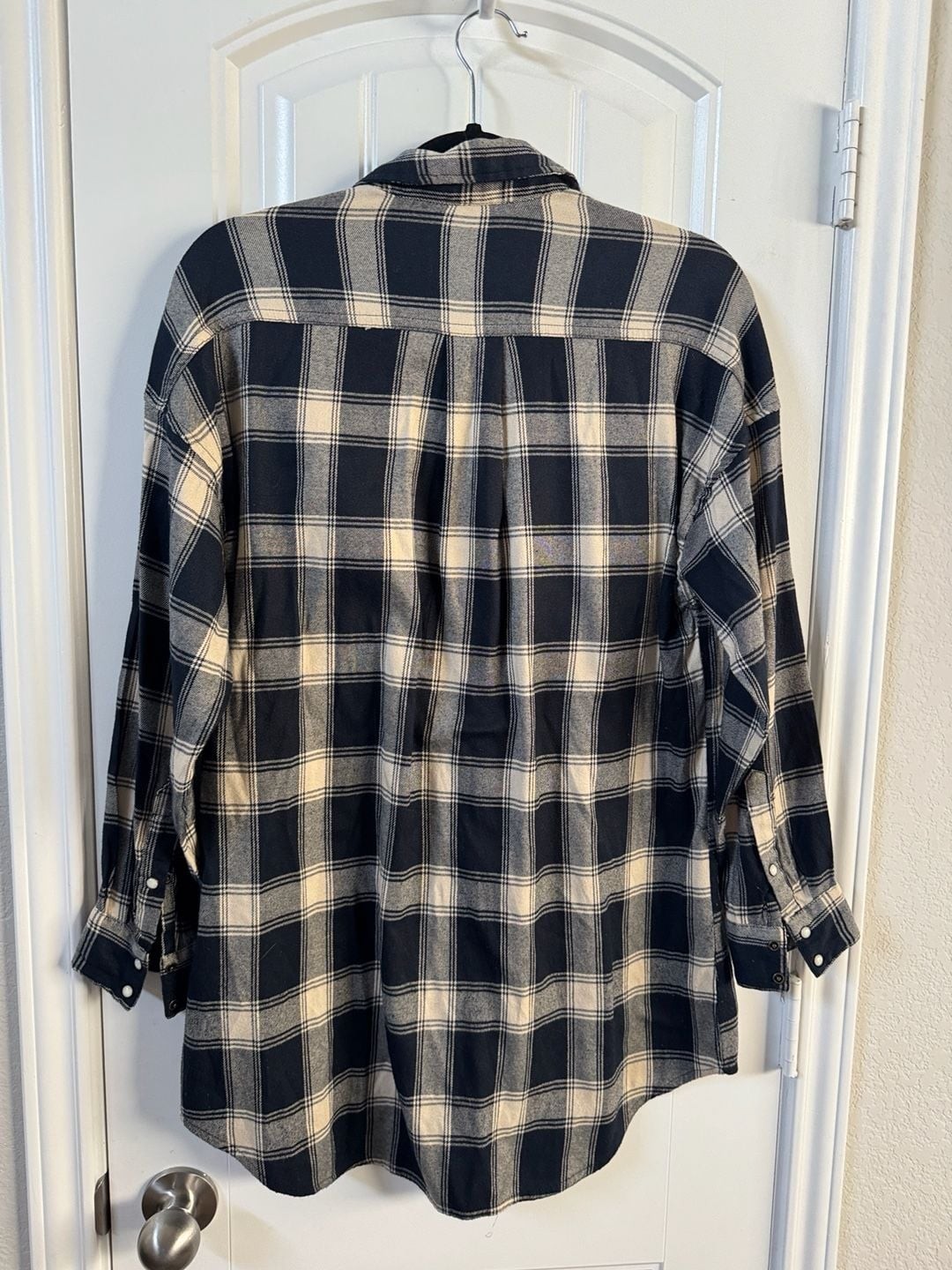 Zara Basic Z1975 Denim Plaid Embellished Beaded Floral Flannel Shirt