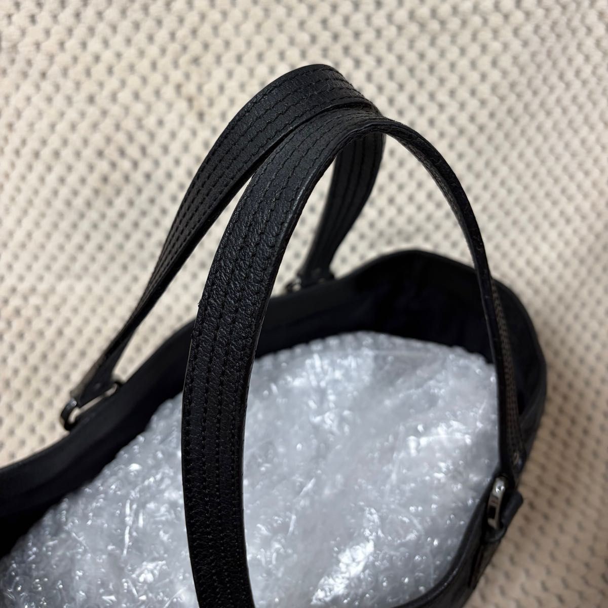 GUCCI GG Pattern Canvas Handbag Tote Bag Black