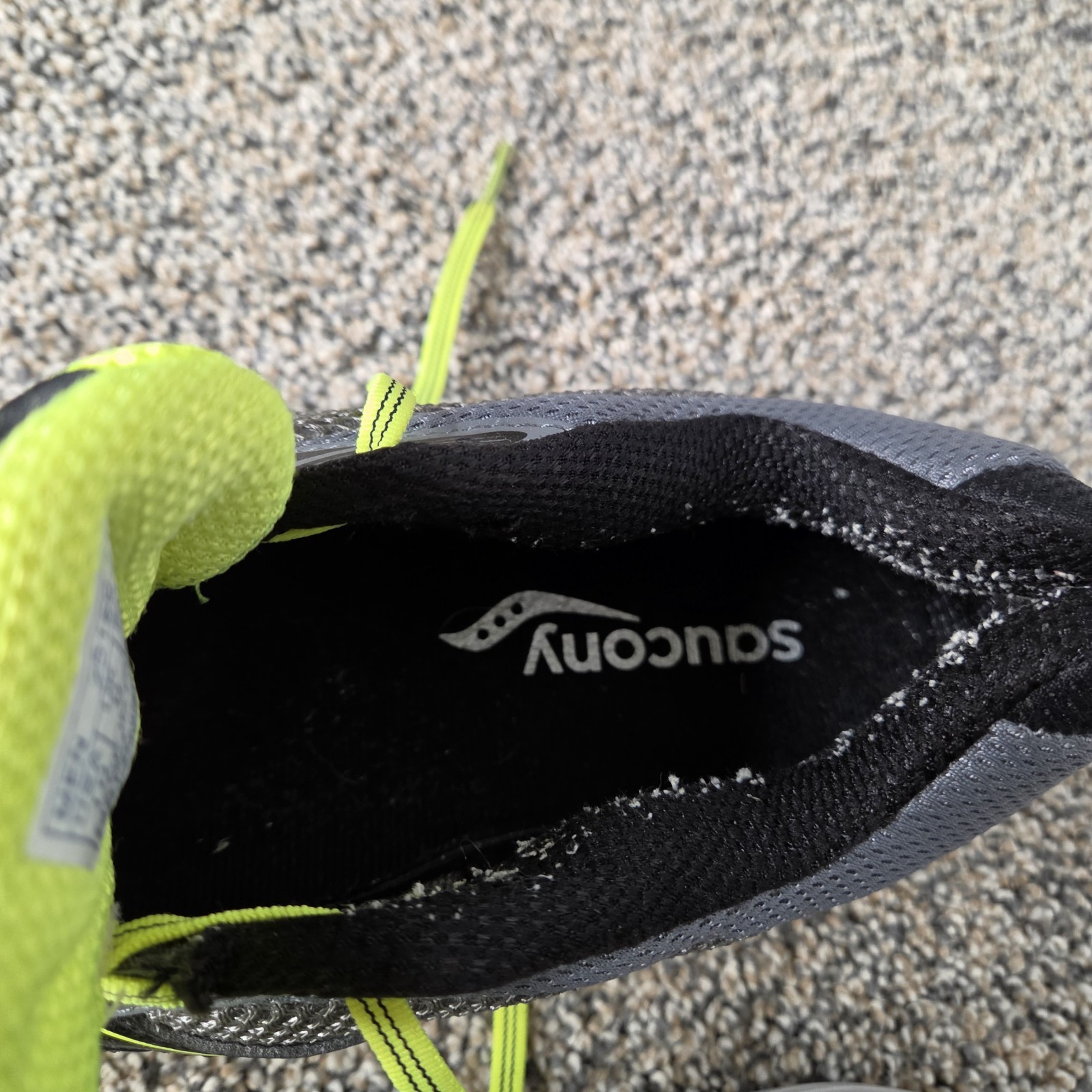 Saucony Ignition 4 Running Shoes Men’s Grey/ Lime Green Sz 10 US