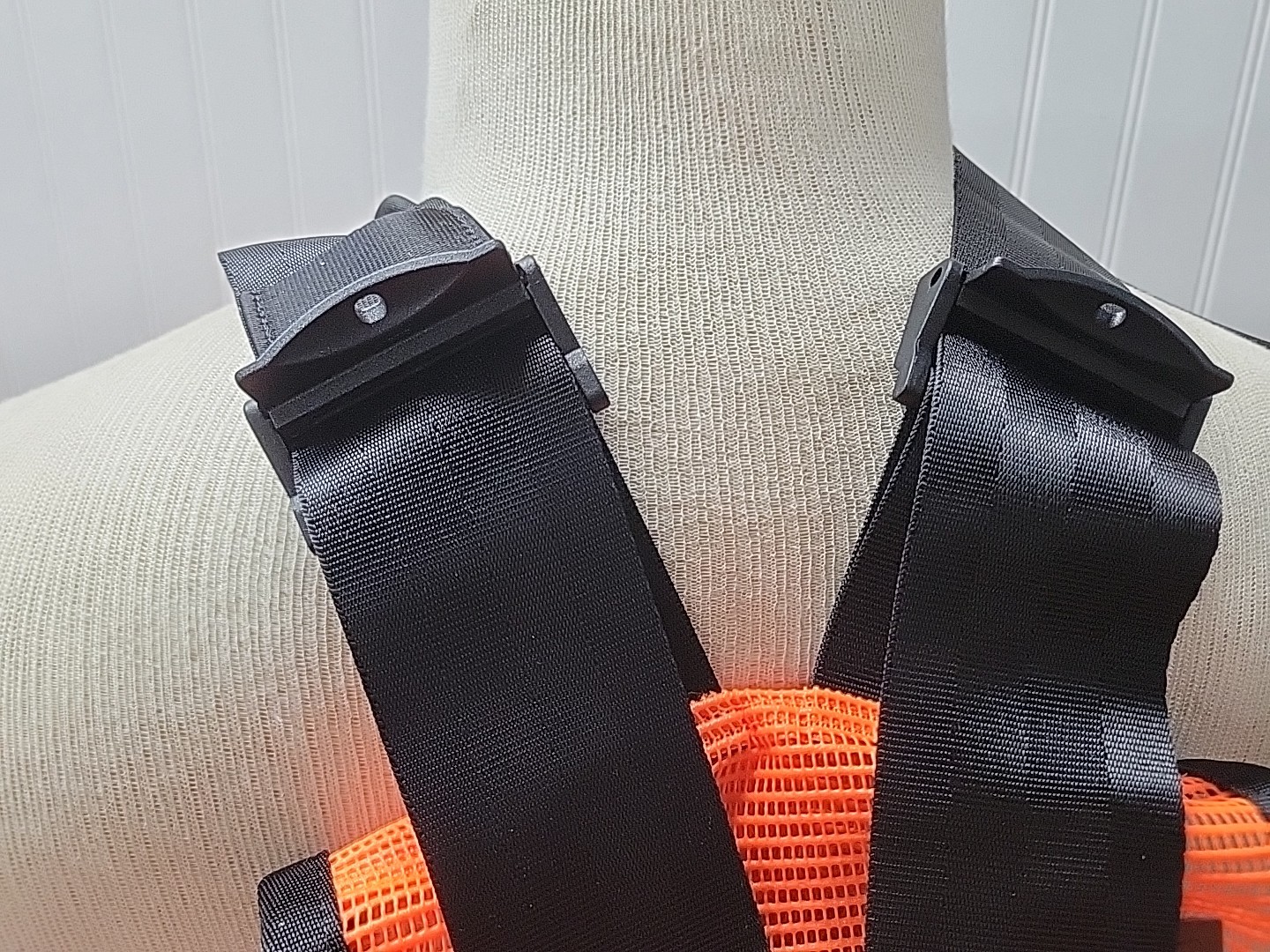 Upland Hunting Waxed Cotton Nylon Strap Vest Olive/Blaze XL-XXL (NWI/No Tag)