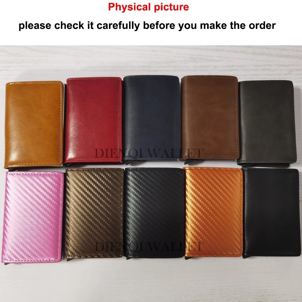 Anti Thief Rfid Credit Card Holder Smart Minimalist Wallet Men Women Slim Bank C