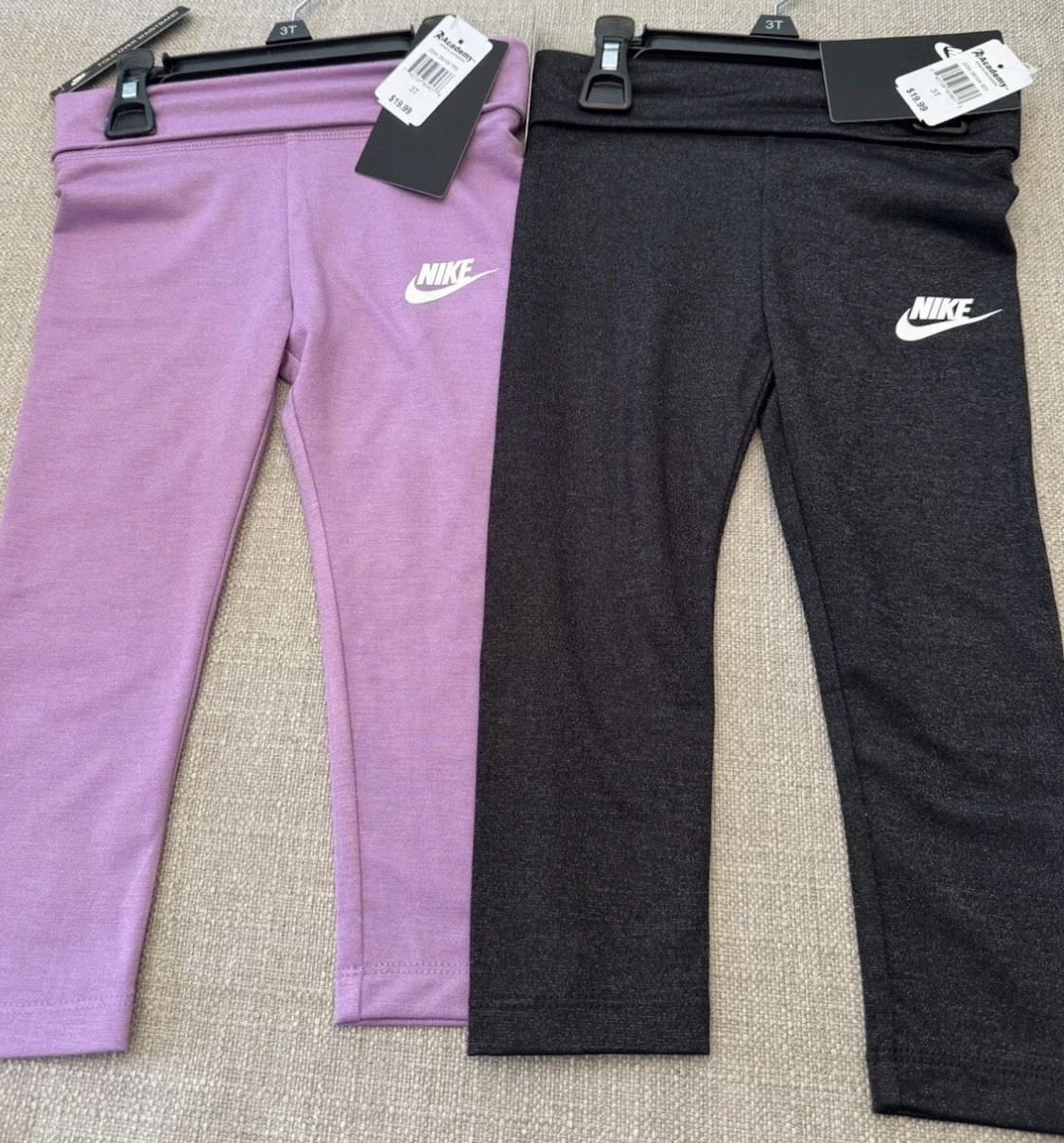 You Get 2 Pairs!!!! Both Colors. Nike 3T Leggings Black And Purple Toddler Girls