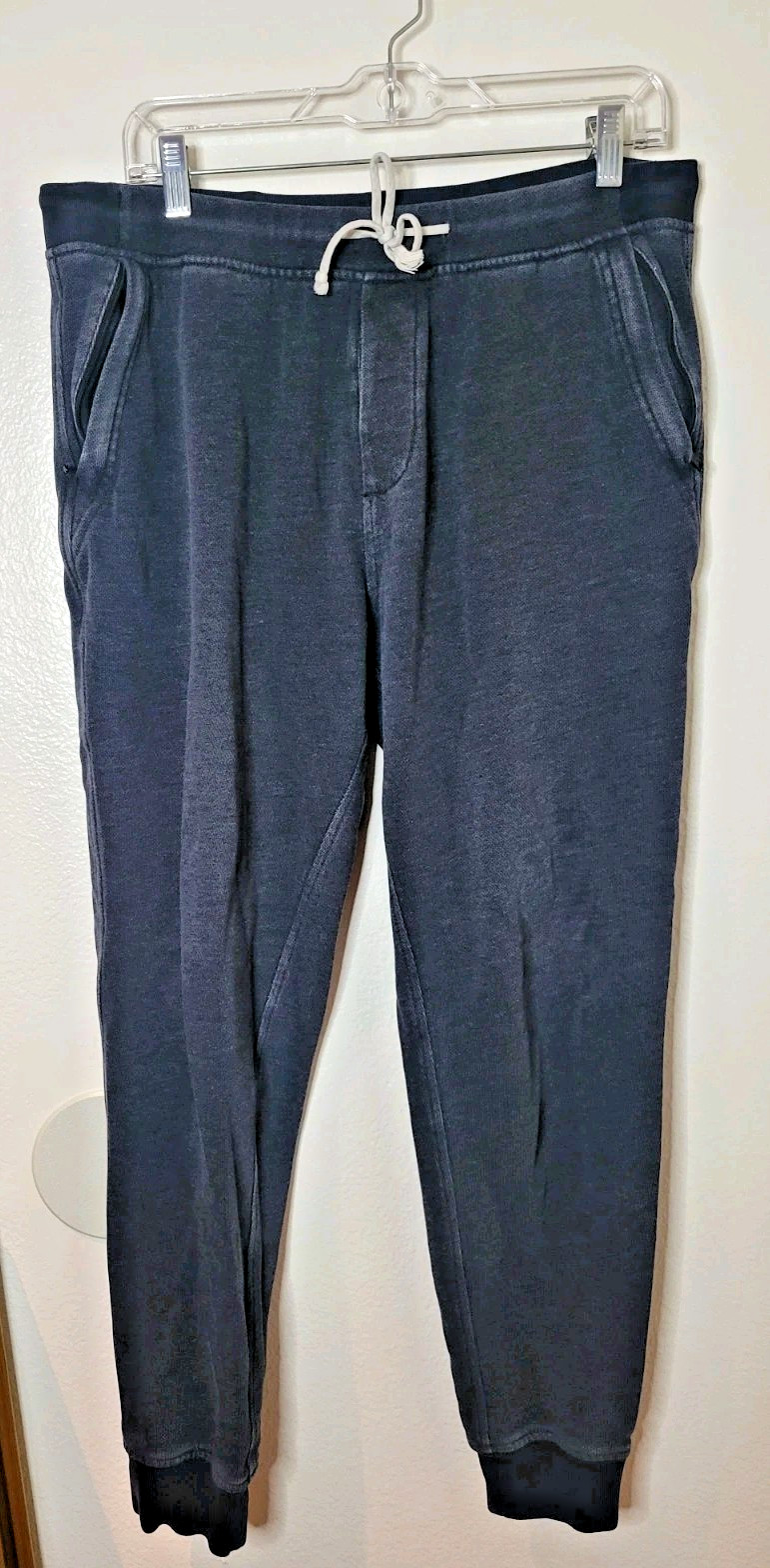 J.Crew Knit Goods Jogger Sweatpants Men’s Medium Slim Black Heather Zip Pockets