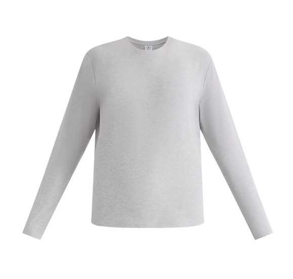 Athletic Works Womens ButterCore Soft Tee Long Sleeves Grey Heather S (4-6) NEW