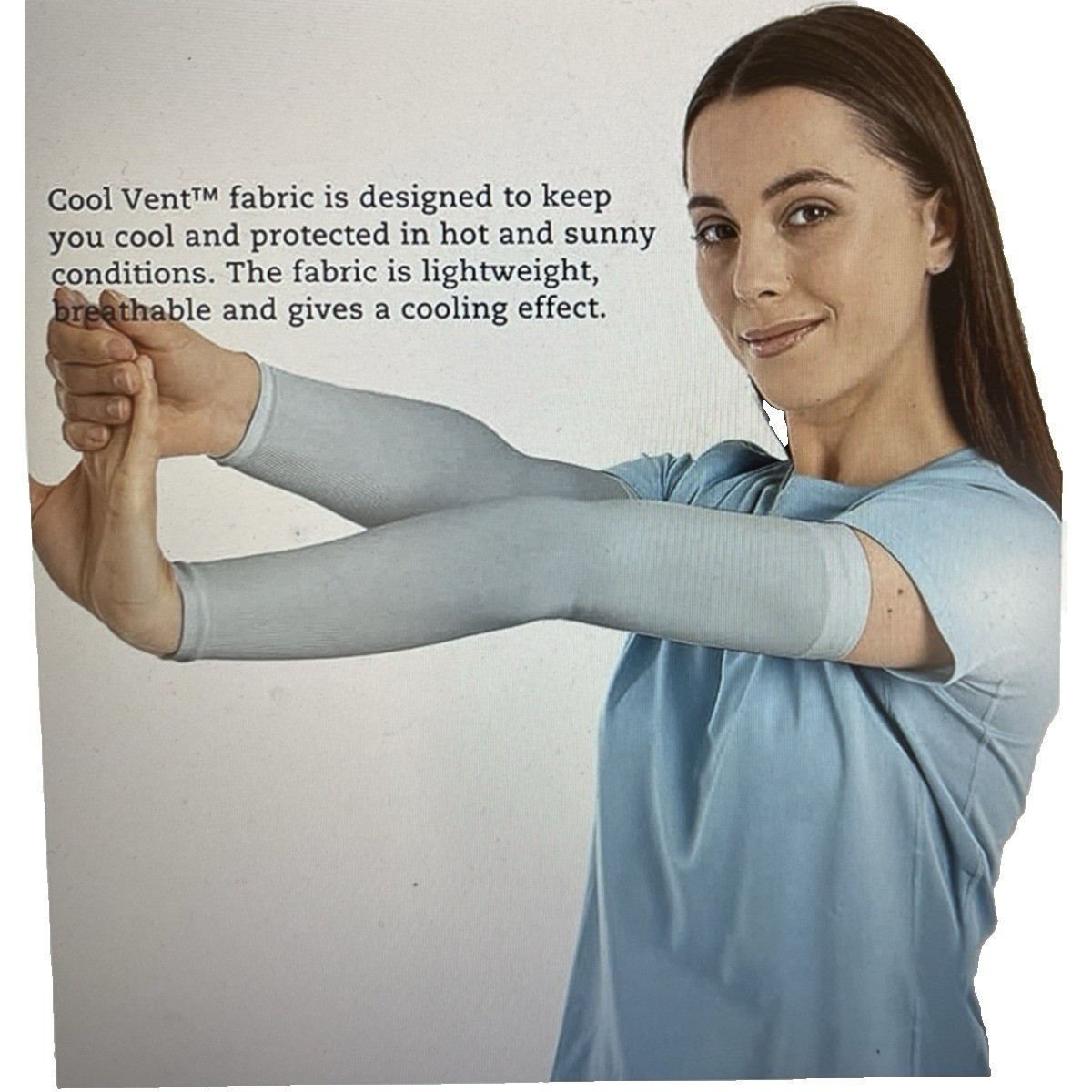 2 Pack UPF 50+ Sun Sleeves Cooling Fabric Compression Arm Sleeves Gray