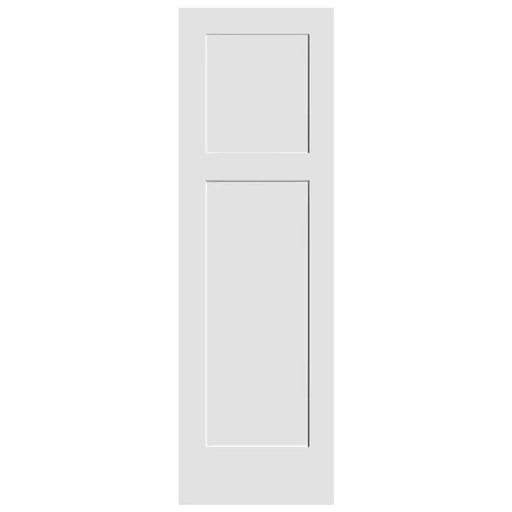 CODEL Doors Shaker Interior Doors 18-in x 80-in White 3-panel Smooth Solid|27419