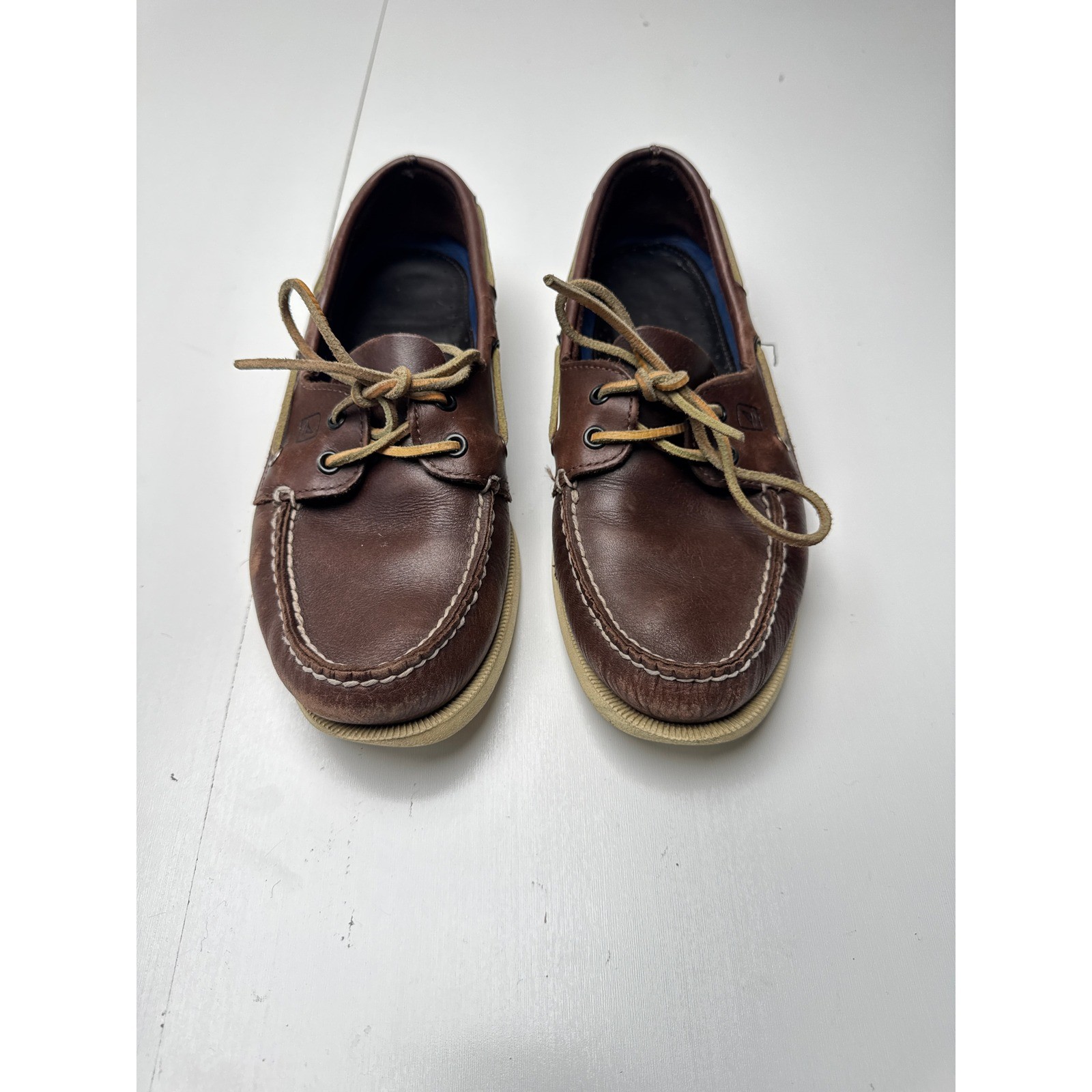 Sperry Top-Sider Mens 10M Authentic Original Brown Leather Boat Shoes 0195115