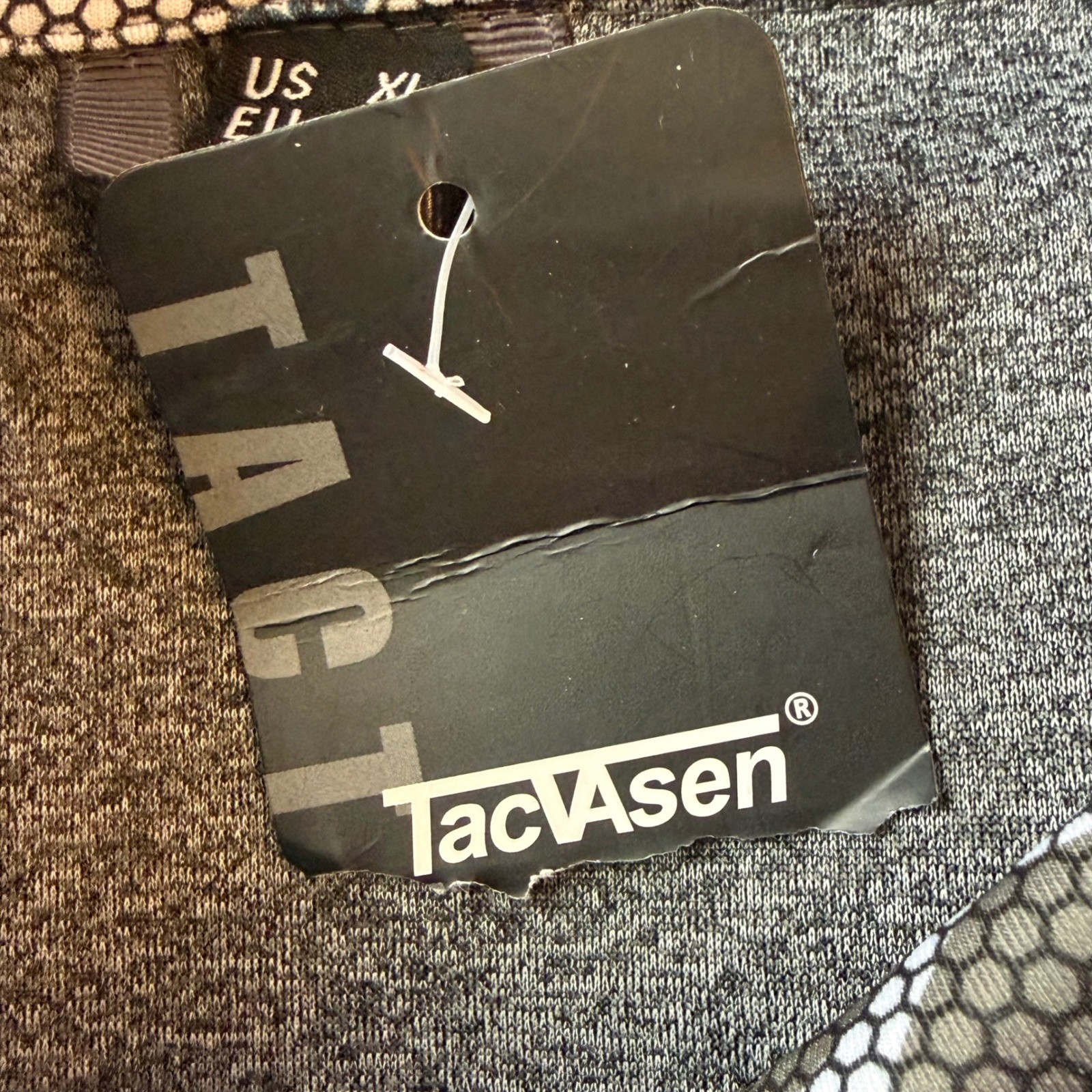 TacVasen Mens XL Full Zip Bomber Jacket Grey Camo Tactical Lightweight NWT