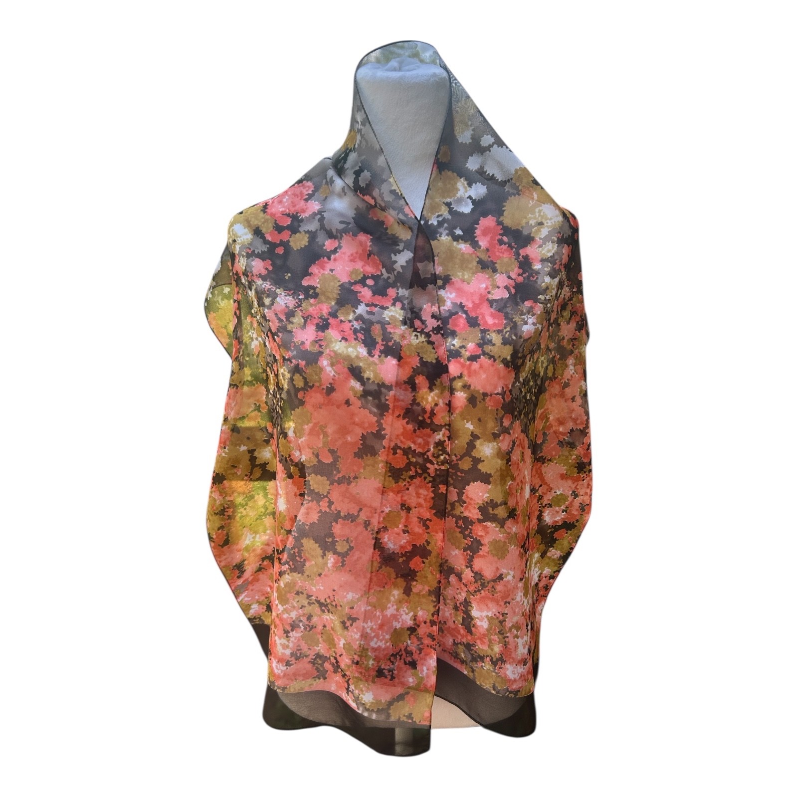 Christopher & Banks Floral Scarf- 57 in x 12.6 in