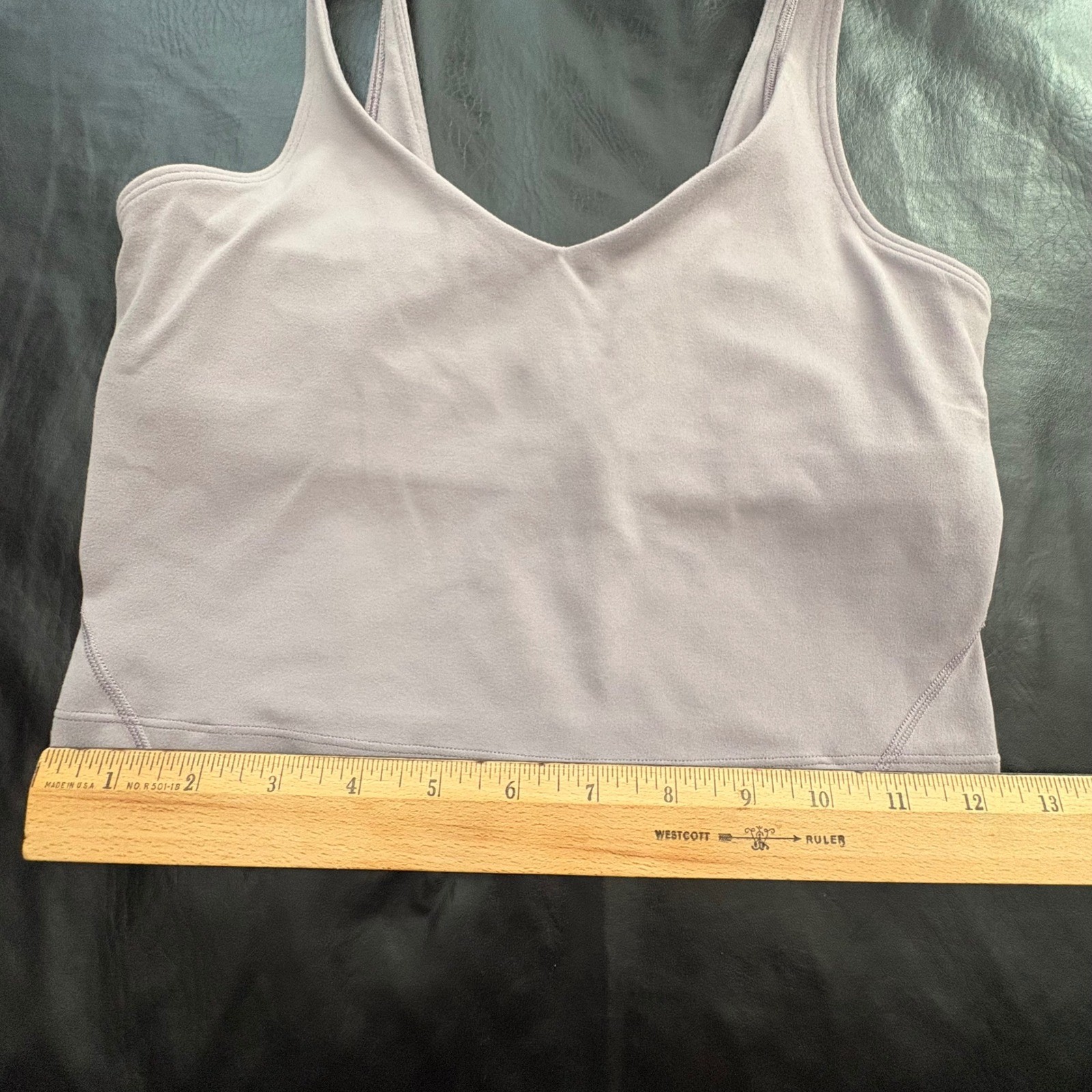 Lululemon Align Tank Top Womens 4 Lavender Grey Nulu Cropped V-Neck Bra