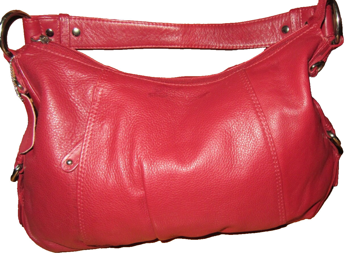 Great American Leather Wine Hand/Shoulder Bag Good Preowned