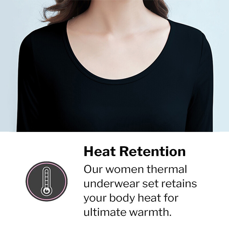 Women Thermal Underwear Long Johns Top Bottom Set Pants Base Layer Winter Warm
