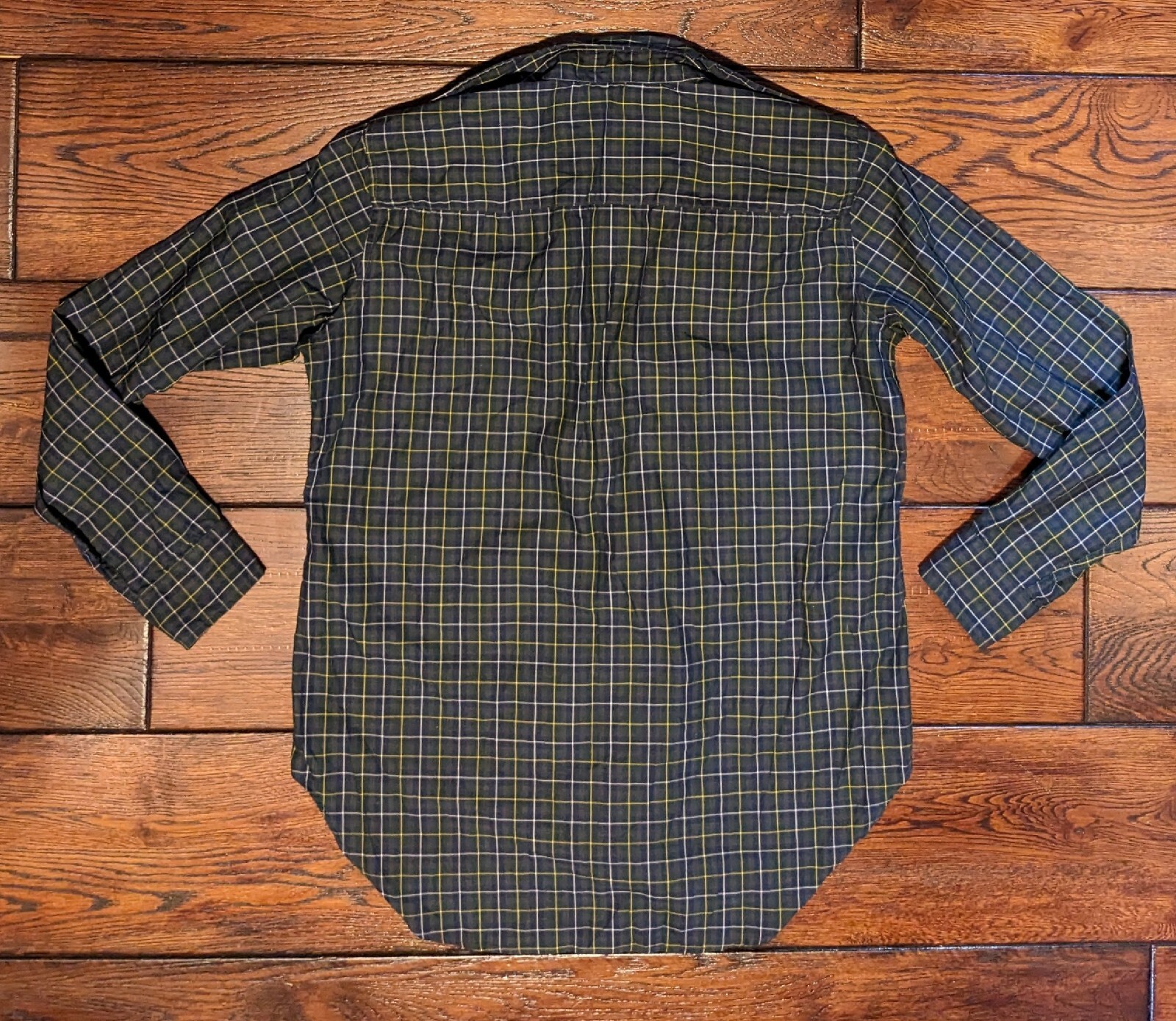 Frank & Eileen Frank Classic Button-Up Shirt Gray Blue Green Plaid Size Small