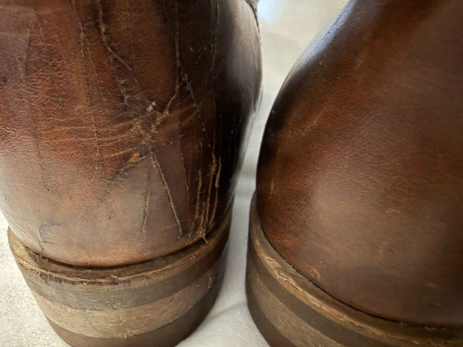 Wolverine Mens Slip & Oil Resistant Brown Leather Work Boots Size 12