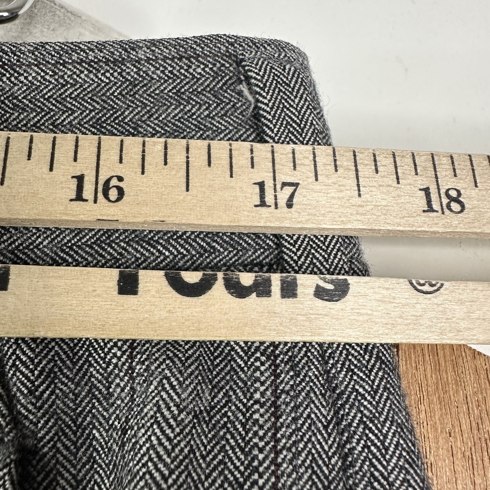 VTG Hart Schaffner Marx Suit Mens 40L Gray Pinstripe 2 Button Wool 34×32 Tweed